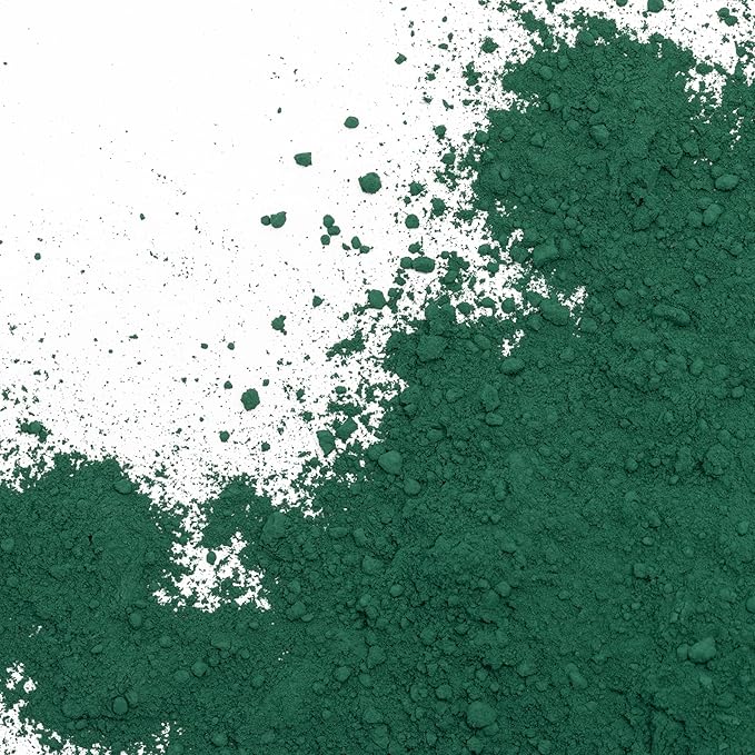 GOODTAKE Iron Oxide Powder, Green Cement Color Pigment Pastel Mortar Mix DIY Powder Manually Paving Concrete Mold Color Pigment Dye for Cement Mortar Grout (Green, 16 oz)