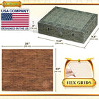 10 DND Game Mats and a lot More - Includes 6 Dungeons & Dragons Board Game Battle Maps (1" Hex Grid), Huge Size 22x26-4 3D Battle Arenas, 140+ Reusable Stickers, 4 Markers & Eraser, by EverGame