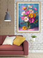 Moohue 14 ct Counted Cross Stitch Kits for Adults Flowers Cross Stitch Patterns Stamped Printed Cross Stitch Kits (Flowers 9)