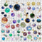 FUNSHOWCASE Cabochon Gem Resin Silicone Molds for Cake Decoration, Polymer Clay, UV Epoxy Urethane Polyresin Jewelry Making, Faceted and Round Domes Set of 2 Trays Circle Diameter 0.2-2.3inch