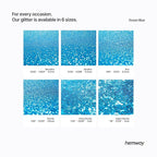Hemway Polyurethane & Epoxy Resin Glitter 100g / 3.5oz Metallic Crystal Flake Additive for Flooring Jewelry Tumblers Glass Pigment - Ultrafine (1/128" 0.008" 0.2mm) - Ocean Blue