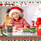 12 Pcs Christmas Washi Tape Merry Christmas Print Masking Tape Christmas Tree Snowman Santa Claus Pattern Decorative Paper Sticker for Christmas Party Holiday Scrapbook Handbook Sticker