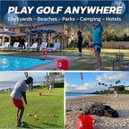 bucketgolf Game The Original Ultimate Backyard Lawn Golf Game for Family, Adults and Kids - Portable 6 Hole Golf Course Play Outdoor, Lawn, Park, Beach, Yard.