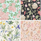 48 Sheets 24 Designs Scrapbook Paper Pad, 6"×6" Single-Sided Decopodge Craft Cardstock Paper,Scrapbooking DIY Decorative Background Cardmaking Supplies.Cat's Life&Flowers