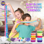 33 Cups Jumbo Slime Kit for Kids, FunKidz Premade Ultimate Slime Pack to DIY Soft, Cloud, Clear, Butter, Glitter, Glow in Dark Slime Making Kit Party Favors Gift Toys for Girls and Boys