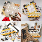 Washi Tape Set 14 Rolls, Vintage Bee Floral Butterfly Botanical Washi Tape, Yellow Black Decorative Tapes for Scrapbooking Supplies, Junk Journal, Bullet Journaling, Art Crafts