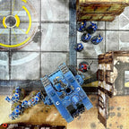 44'' x 60'' Battle Mat Gridded War-Gaming Mat for WH40K - Made of Synthetic Leather, 1.1mm Thickness (Adamant Bastion: Sector XI)