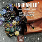 Sage's Portal Dice Bag, DND Dice Pouch, Drawstring Dice Bag Spotted PU Leather, Perfect for Dice, Accesories, Cosmetics, Jewelry
