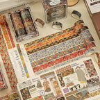 12 Rolls Kyoto Charm Washi Tape Set Japanese Arts Adhesive Tapes Geometric Garden Decorative Masking Tape Sets for Craft, Kids, Scrapbook, DIY, Gift Wrapping (Floral Bird)