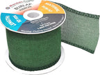 Mandala Crafts Green Burlap Ribbon 3 Inches Wide Jute Ribbons for Crafts - 20 Yds Roll Rustic Burlap Wrap Trim Ribbons for Wreaths Bows Wedding Party Decoration