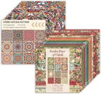 48 Sheets 24 Designs Scrapbook Paper Pad, 6"×6" Single-Sided Decopodge Craft Cardstock Paper,Scrapbooking DIY Decorative Background Cardmaking Supplies.Carols&Datura
