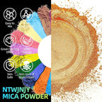 Orange Mica Powder for Epoxy Resin，Natural Shimmer Mica Powder Used for Coloring car Spray Paint, Candles, soap, Eye Shadow, Lip Gloss, Nail Polish(50g/1.7oz)