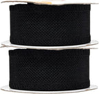 Mandala Crafts Black Burlap Ribbon 1.5 Inches Wide Jute Ribbons for Crafts - 20 Yds Roll Rustic Burlap Wrap Trim Ribbons for Wreaths Bows Wedding Party Decoration