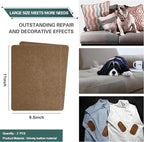 Azobur Couch Patch Repair Fabric,Microfiber Fabric, Self-Adhesive, for Sofa Repair and Upholstery, 2 Pieces, 9.5 x 11 inches (Brown)