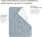 King Mountain Premium Linen Fabric Iron-on Repair Patch, Inside&Outside, 3"x60" With Backing Glue, Decorative Kit (Blue Grey)