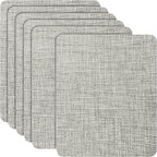 Azobur Coarse Linen Repair Patches, 6 Piece Self-Adhesive Linen Fabric Patches, Multi Color, Can be Used for Linen Sofa Repair and Linen Clothes Repair, Quick Fix Sofa.(Light Gray)