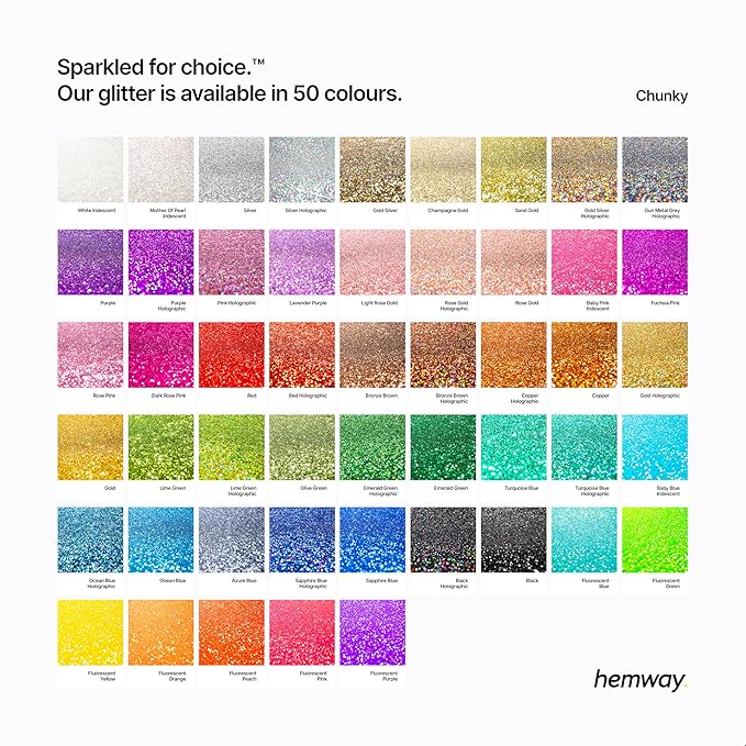 Hemway Polyurethane & Epoxy Resin Glitter 100g / 3.5oz Metallic Crystal Flake Additive for Flooring Jewelry Tumblers Glass Pigment - Chunky (1/40" 0.025" 0.6mm) - Ocean Blue Holographic