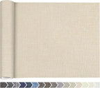 KING MOUNTAIN Coarse Linen Fabric Patches, Self-Adhesive, 12x40 Inch, Multi Color, For Sofa & Clothes Repair