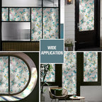 3D Stained Glass Window Film, Decorative Window Privacy Film for Bathroom,Front Door,Home, Sun Blocking Heat Control,Static Cling,Butterfly, 23.6inch x 35.4inch