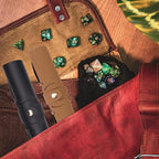 SIQUK 2 Pieces Octopus Dice Rolling Tray PU Leather Dice Mat Folding Scroll Dices Holder Trays for D&D RPG Games (Camel, Black)