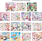 Fashion Angels Capybara & Co. Collage Activity Set, Includes 8 Sticker Sheets, 10 Sticker-by-Number Posters & 15 Drawing Pages, for Ages 6+