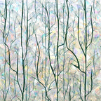 DKTIE Nature Pattern Rainbow Window Film Decorative Stained Glass Window Film Static Cling Films Easy Apply Removable Comes with Tools (U1747-rainbow, 35.4" x 78.7")
