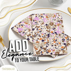 Trendables Floral Napkins for decoupage 200 Pcs 3 Ply floral paper napkins decorative Guest Towels Disposable Bathroom, Flower Design For Tea Party Decorations, Dinners & Weddings