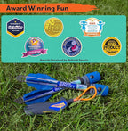 Toy Rocket Launcher for Kids: Best Outdoor Toys Slingshot Rockets Launchers Air Foam Rockets Games for Boys & Girls All Ages. Party Favor Easter Basket Stuffers & Great Gifts for Ages 8 9 10 11 12 +