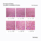Hemway Polyurethane & Epoxy Resin Glitter 100g / 3.5oz Metallic Crystal Flake Additive for Flooring Jewelry Tumblers Glass Pigment - Chunky (1/40" 0.025" 0.6mm) - Rose Pink Holographic