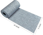 King Mountain Premium Linen Fabric Iron-on Repair Patch, Inside&Outside, 3"x60" With Backing Glue, Decorative Kit (Blue Grey)
