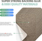 Azobur Coarse Linen Repair Patches, 6 Piece Self-Adhesive Linen Fabric Patches, Multi Color, Can be Used for Linen Sofa Repair and Linen Clothes Repair, Quick Fix Sofa.(Brown)