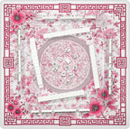 Mahjong Mat for Table 33x33 Inch, No-Crease, Anti-Slip, Noise-Reducing American Mahjong Mat, Mahjong Table Mat with Carry Bag, Neoprene Mahjong Mat for Poker, Card, Board(Pink)