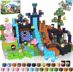 Goody King 200PCS Magnetic Building Blocks - Forest & Volcano Adventure Set, STEM Learning Toys for Kids Ages 3+, Strong Magnets, Creative Play, Gift for Boys & Girls