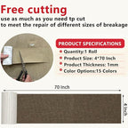 Linen Repair Tape 4x70 Inch Self-Adhesive Couch Patch Repair Fabric Patch for Furniture,Sofas,Cushion,Chairs,Bags,Linen Goods(Dark Brown)