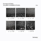 Hemway Polyurethane & Epoxy Resin Glitter 100g / 3.5oz Metallic Crystal Flake Additive for Flooring Jewelry Tumblers Glass Pigment - Ultrafine (1/128" 0.008" 0.2mm) - Black