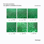 Hemway Polyurethane & Epoxy Resin Glitter 100g / 3.5oz Metallic Crystal Flake Additive for Flooring Jewelry Tumblers Glass Pigment - Super Chunky (1/8" 0.125" 3mm) - Emerald Green