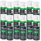 3M Max Strength 90 Contact Adhesive Spray, 12.6 oz (Pack of 12) – Low VOC Heavy Duty Glue with Adjustable Nozzle, Heat & Water Resistant Bond for Metal, Wood, Plastic, Laminate, Concrete