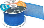 Mandala Crafts Sky Blue Burlap Ribbon 2.5 Inches Wide Jute Ribbons for Crafts - 20 Yds Roll Rustic Burlap Wrap Trim Ribbons for Wreaths Bows Wedding Party Decoration