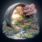 Wooden Puzzles for Adults, Spring Flower Wooden Jigsaw Puzzle for Adults, 200 Piece Unique Animal Shape Wood Puzzles Adult, Birthday Party Gifts for Friends & Family Game Home Decor (M-11.4 * 11.2in)