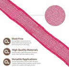 Mandala Crafts Hot Pink Burlap Ribbon 1.5 Inches Wide Jute Ribbons for Crafts - 20 Yds Roll Rustic Burlap Wrap Trim Ribbons for Wreaths Bows Wedding Party Decoration