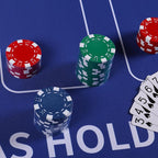 Poker Table Top - Foldable 70" x 35" Texas Hold'em Poker Mat with Non-Slip Backing and Zipper Carrying Bag - Waterproof and Portable Casino Table Topper Card Mat for Home Game Nights Up to 10 Players