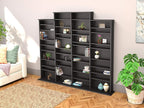 Prepac 4 Column Tall Cabinet Media Storage, 73.5" Wide, Black