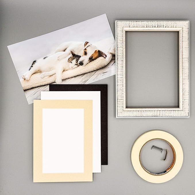 11x14 Mat for 8.5x11 Photo - Precut Tan Picture Matboard for Frames 11 x 14 Inches - Bevel Cut Matte to Display Art 8.5 x 11 Inches - Acid Free Pack of 100 MATS with Backing Boards & Clear Bags