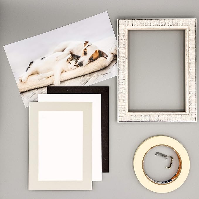 11x14 Mat for 8.5x11 Photo - Precut Grey Picture Matboard for Frames Measuring 11 x 14 Inches - Bevel Cut Matte to Display Art Measuring 8.5 x 11 Inches - Acid Free ONE MAT