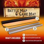 da Vinci's Room 2-in-1 DND Battle Map and 4 Foot Rubber Game Mat 48x36 inches with Dry Erase Square or Hex Grid - DND Battle Mat, D&D Map for D&D, Board Games, TTRPGs and Other Tabletop Games