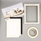 5x7 Mat for 8.5x11 Frame - Precut Mat Board Acid-Free Show Kit with Backing Board, and Clear Bags Textured Cream 5x7 Photo Matte For a 8.5x11 Picture Frame Matboard for Framing, Pack of 10 Mats