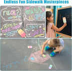 36Pcs Ice Cream Sidewalk Chalk Set Washable Sidewalk Chalks Kids Ch-alk Multicolor Ch-alk Side-walk Cha-lk Party Pack Jumbo Street Cha-lk for School Outdoor Art Play Paint on Chal-kboard