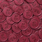 PONATIA Burgundy Wax Seal Stickers - 50 Pcs Self-Adhesive Envelopes Wax Seals for Wedding Invitations, Party Invitations, Gift Wrapping, Wine Bottle Decor