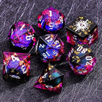 Black Eye of Mystery Liquid Core DND Dice Set – Unique Resin Dice Set for Dungeons & Dragons – Third Eye Dice Set for D&D Gifts