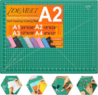 Density-upgraded 18" x 24" Self Healing Sewing Mat, Idemeet Rotary Sewing Mat for Crafts, 5-Ply Cut Board for Fabric Leather Cutting Quilting Modeling Hobby Project, Scale Size 18" x 24", Green